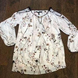 White House Black Market Cold Shoulder Blouse